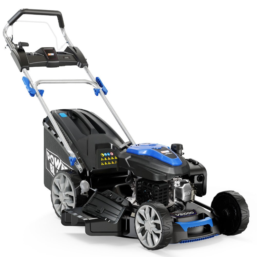POWERBLADE 22 224cc Self Propelled Lawn Mower Electric Start 7 Height Steel Deck Deck Wash Port