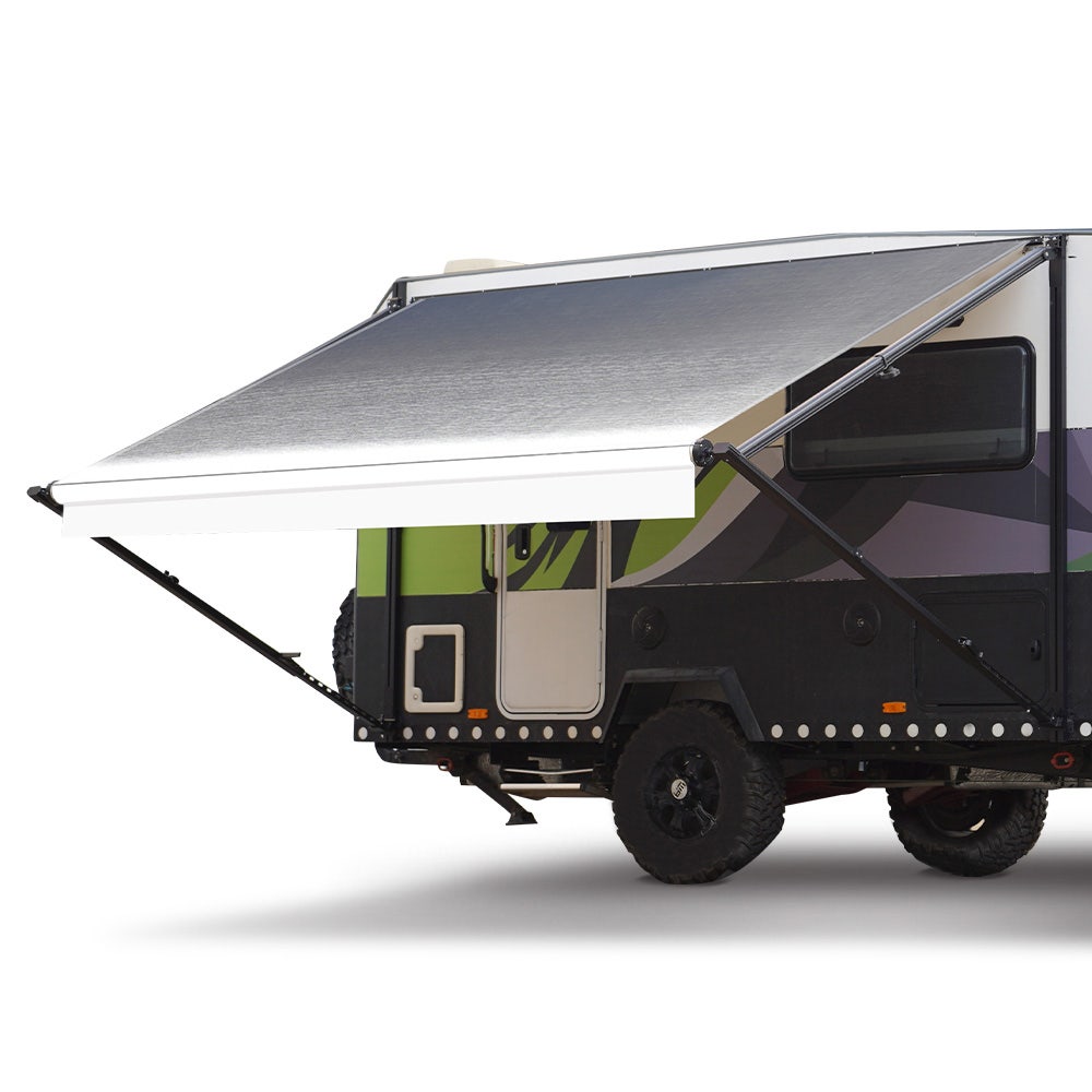 SHADE SHIELD 15ft x 8ft Caravan Retractable Awning Powder Coated 6063 Aluminium and Vinyl for Caravan