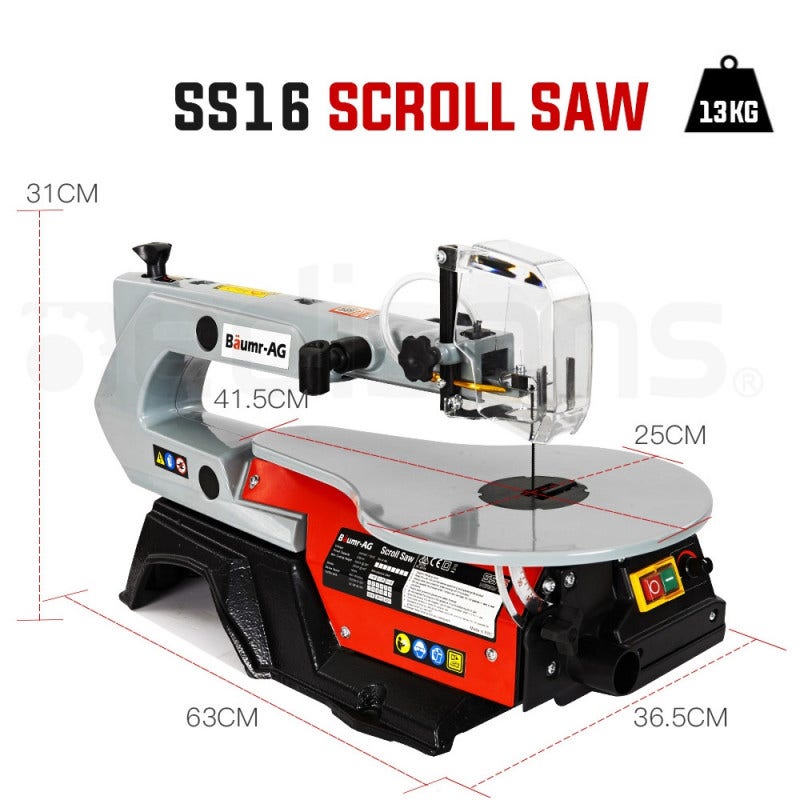 Baumr AG 120W Corded Electric Scroll Saw SS16 Series II Edisons