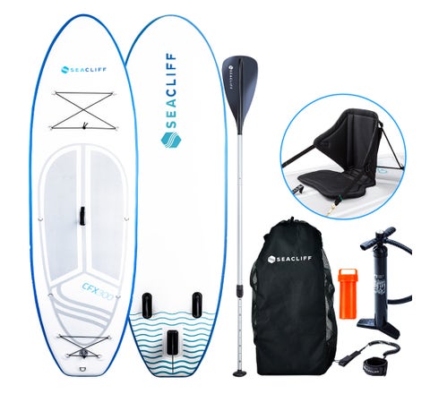 SEACLIFF Stand Up Paddle Board Inflatable 300cm SUP Paddleboard Kayak Surfboard - Blue