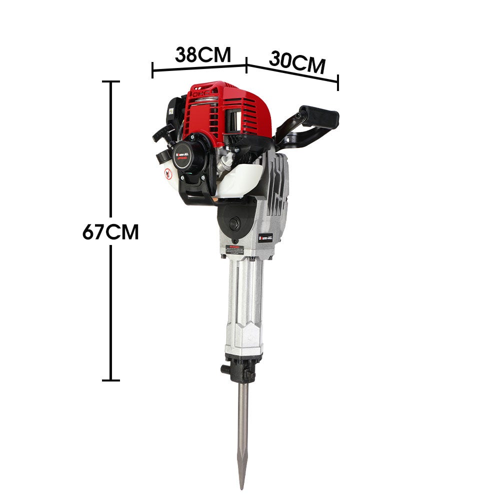 Baumr-AG 4 Stroke Petrol Jackhammer, with 2 Chisels, Carry Bag Baumr-AG 4 Stroke Petrol Jackhammer, with 2 Chisels, Carry Bag