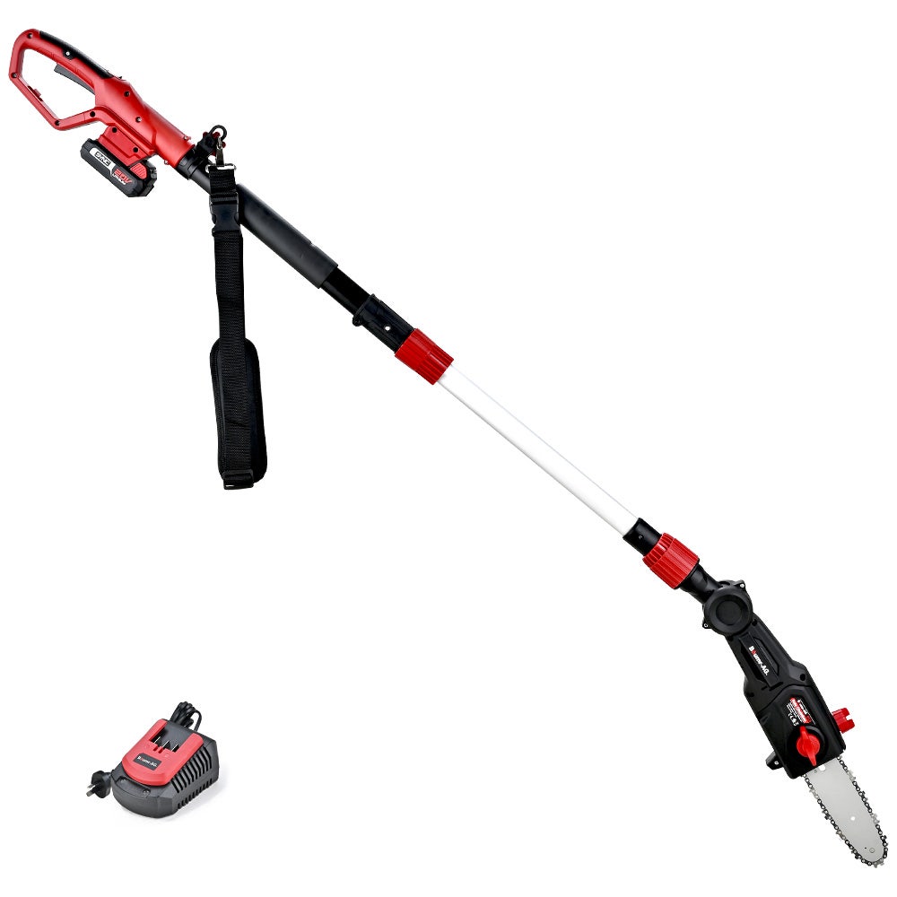 BAUMR AG 20V SYNC Cordless Pole Saw Hedge Trimmer Combo 8 inch Chainsaw Pruner Telescopic Handle with Battery and Charger Kit